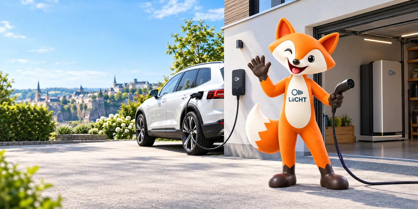 Borne de recharge avec la mascotte LiiCHT